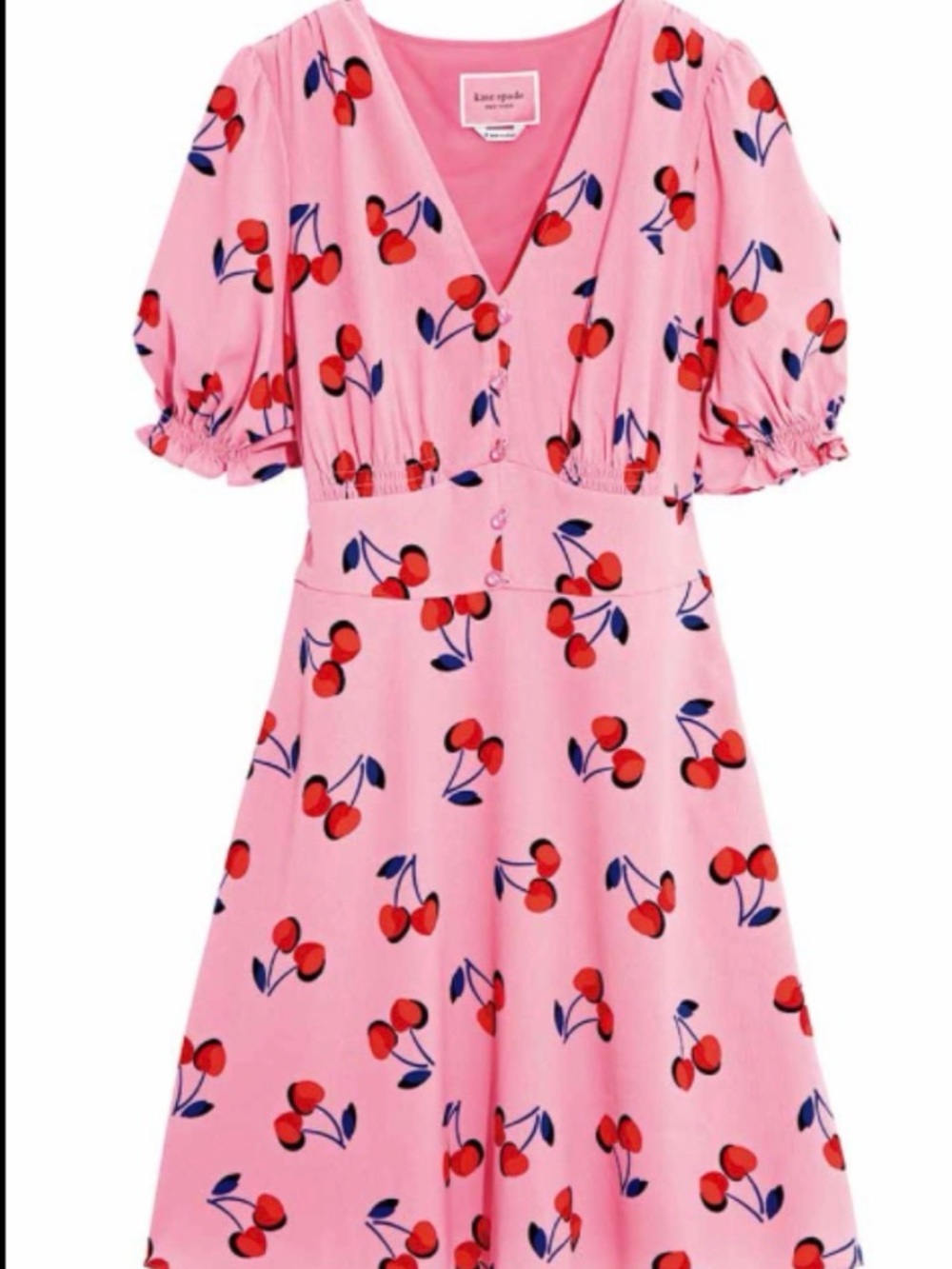 Kate Spade New York Women’s Pink Cherry Toss Printed Mini Dress